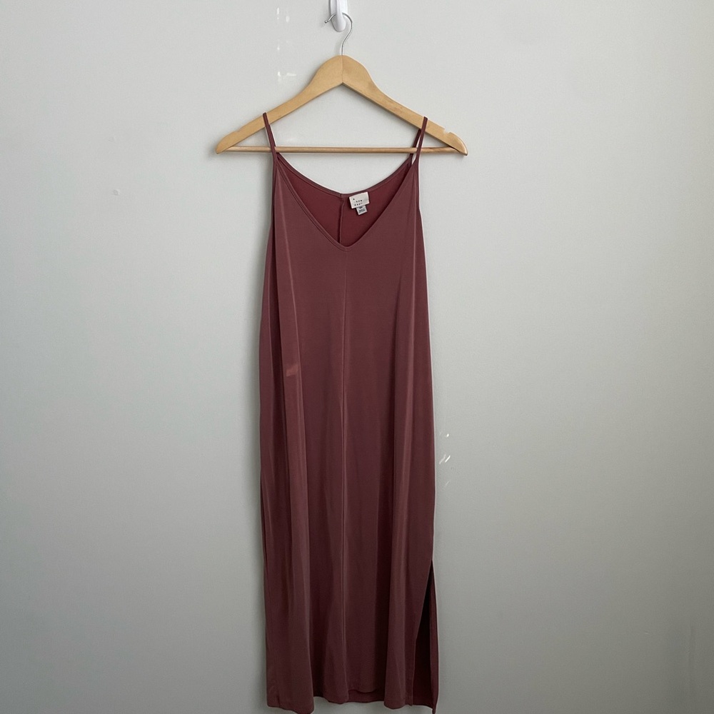 A New Day Dusty Rose Midi Slip Dress
